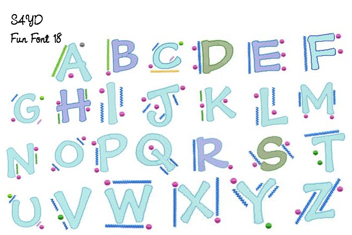 Fun Font Letters Alphabet