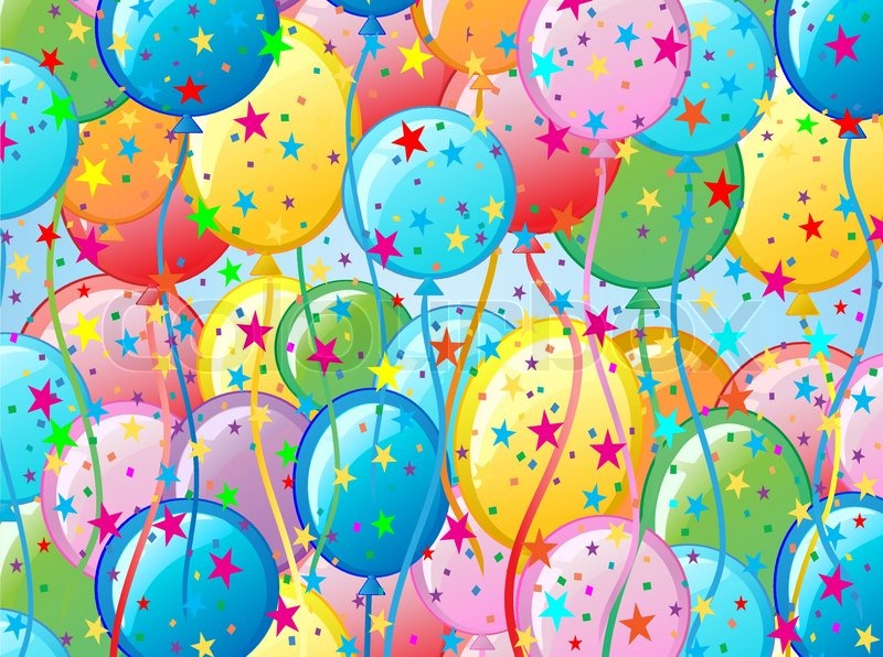 Gold Birthday Balloons Background