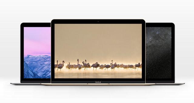 Gold MacBook Air Mockup