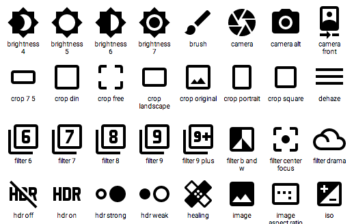 Google Material Design Icons