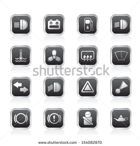 Graphic Car Dashboard Icons
