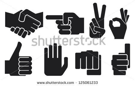 Hand with Pointing Finger Symbol