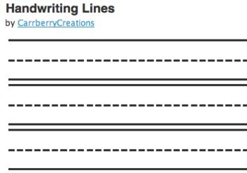 15 Primary Handwriting Line Font Images