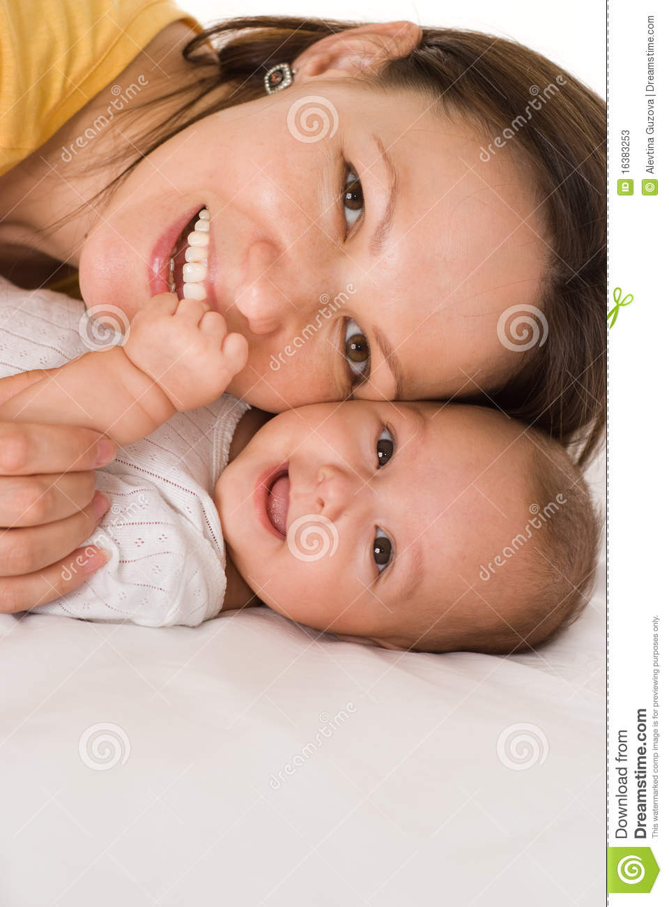Happy Mom and Baby