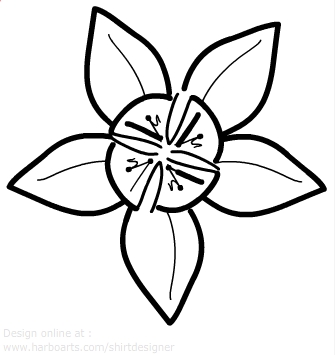 Hawaiian Flower Outline