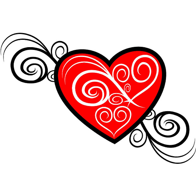 11 Photos of Vector Heart Flourish