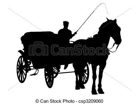 Horse and Buggy Silhouette