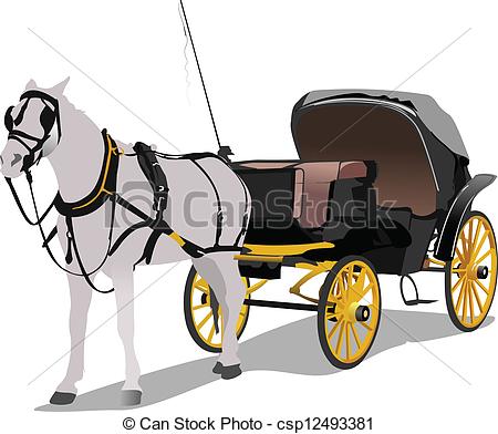 Horse and Carriage Clip Art Free
