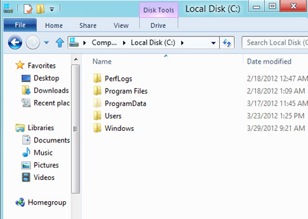 How to Find C Drive Windows 8