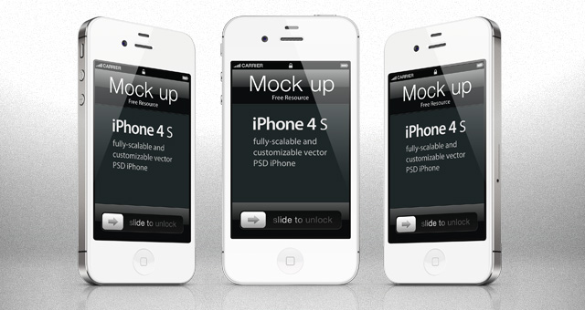 iPhone 4S PSD Template