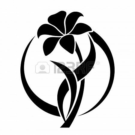 Lily Flower Silhouette