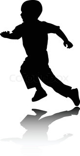 Little Boy Running Silhouette