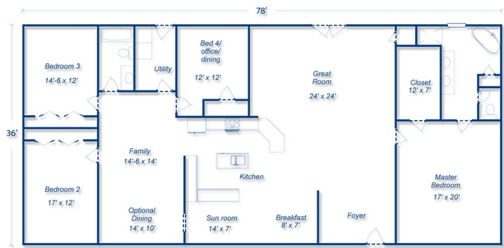 Metal Building Homes Floor Plans