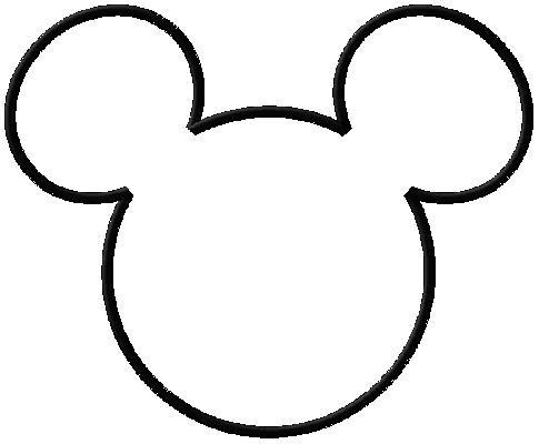 Mickey and Minnie Mouse Head Outline