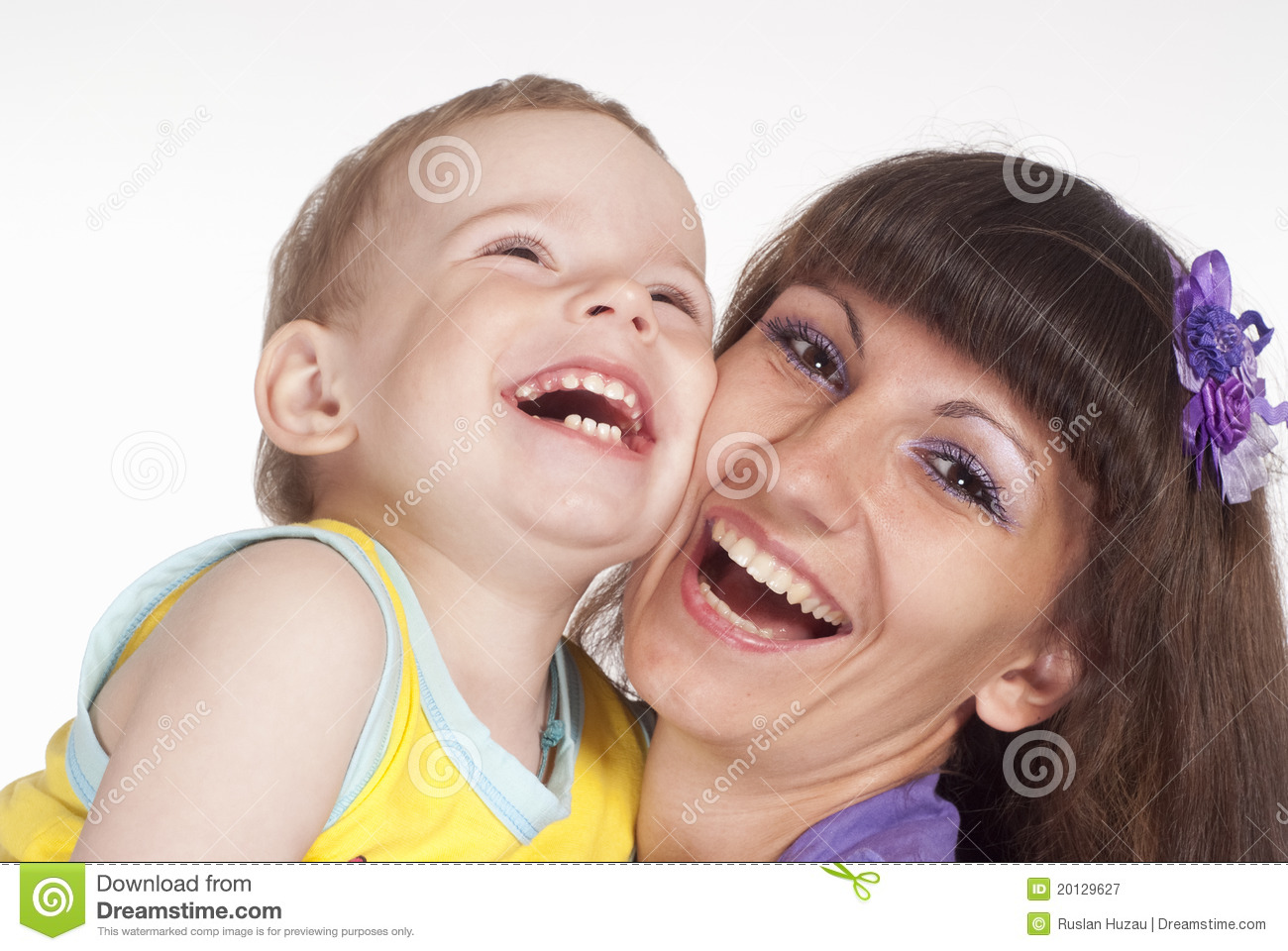 Mom and Baby Smiling