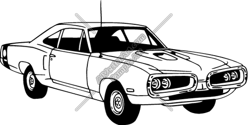 Muscle Car Vector Art