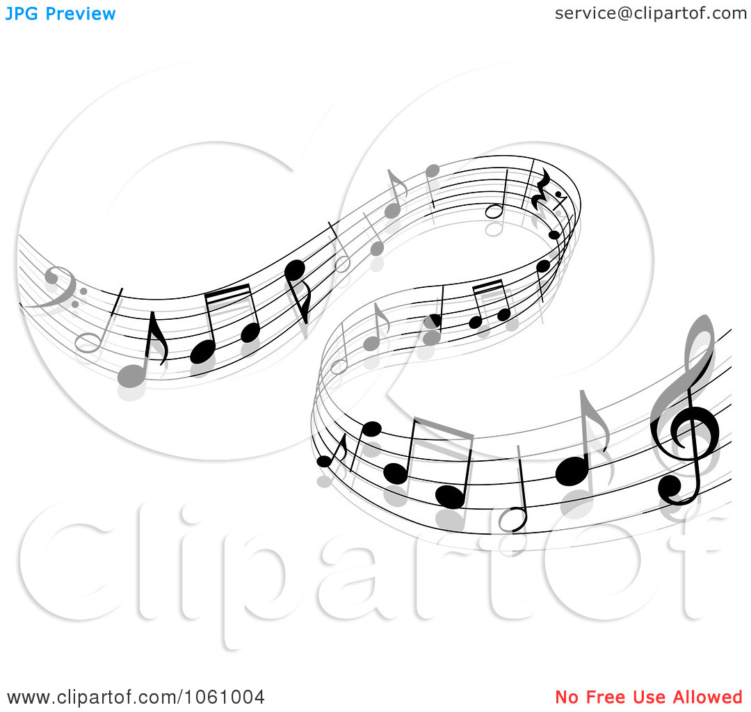 Music Staff with Notes Free Clip Art