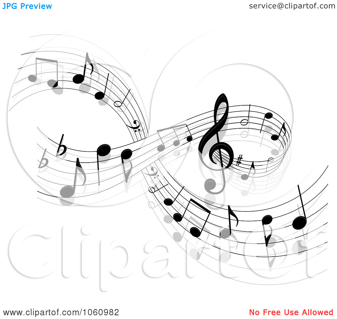 Music Staff with Notes Free Clip Art