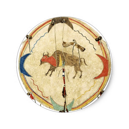 Native American Buffalo Hide Shield