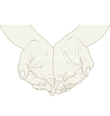 Open Hand Vector Art