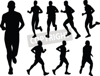 Person Running Silhouette Vector