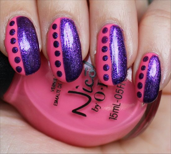 Pink and Purple Nail Design