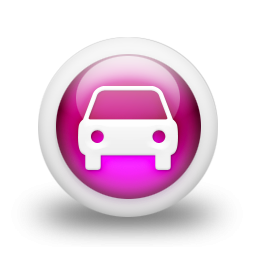 Pink Glossy Clock Icon