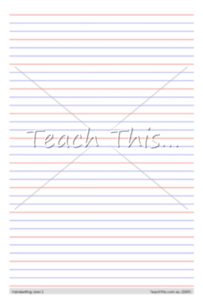 Primary Handwriting Lines