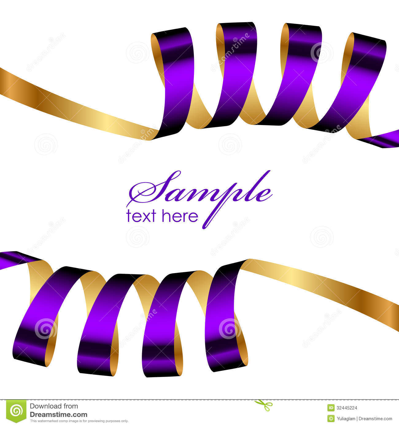 Purple and Gold Ribbon Frame