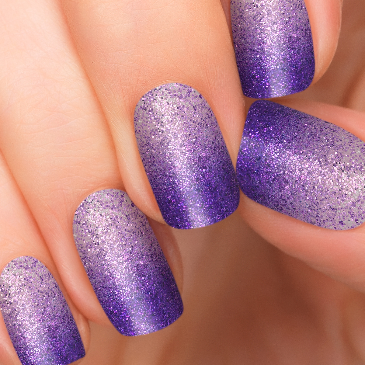 Purple and Silver Prom Nail Designs