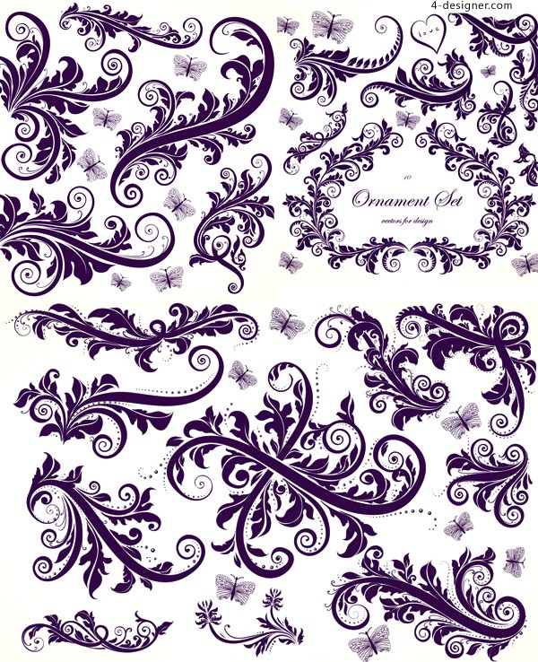 Purple Lace Pattern Vector