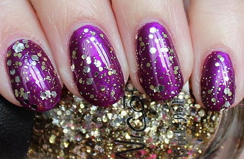 Purple Prom Nail Designs for 2014