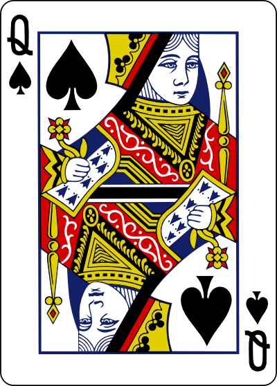 Queen Playing Card Vector Queen Playing Card Vector