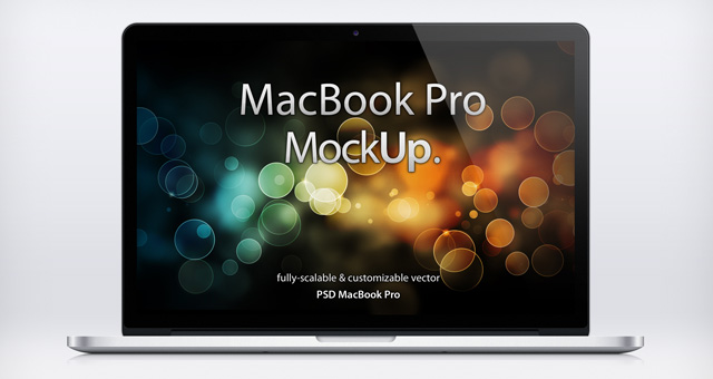 Retina MacBook Pro Mockup PSD