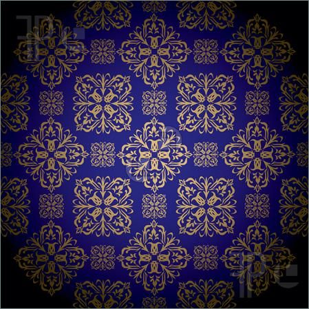 Royal Blue and Gold Patterns