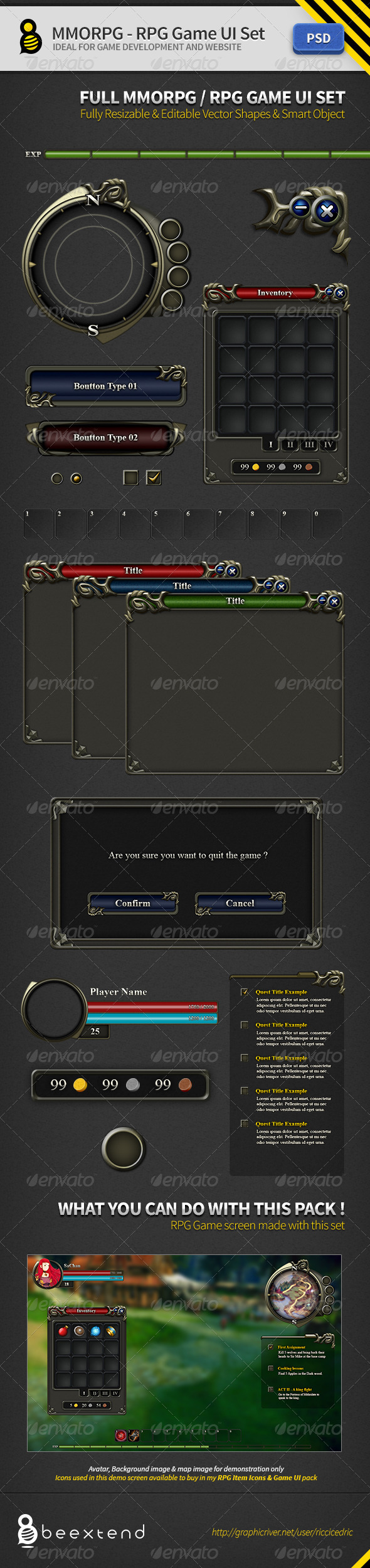 RPG Game UI Design