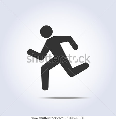 Running Icon Vector Silhouette