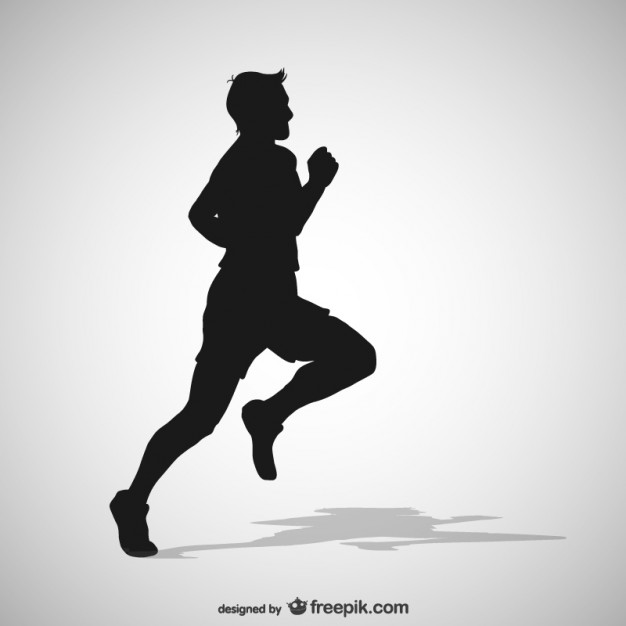 Running Man Silhouette Vector