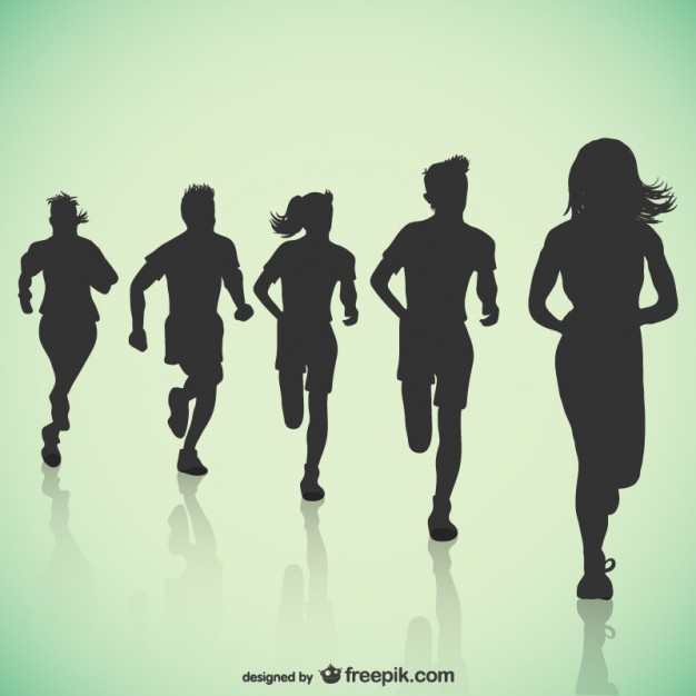 Running Silhouette Vector Free