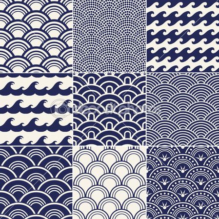 Seamless Ocean Wave Pattern Seamless Ocean Wave Pattern