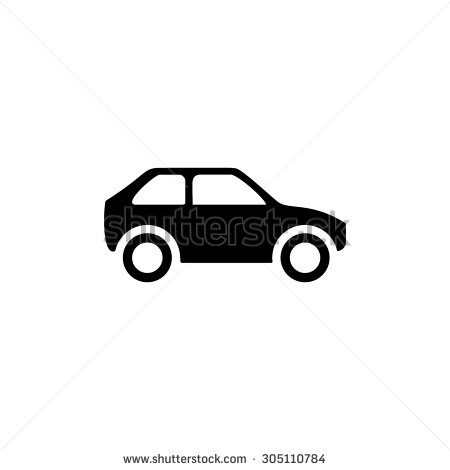 Simple Car Icon Black