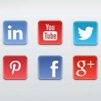 Social Media Facebook Twitter YouTube Icons