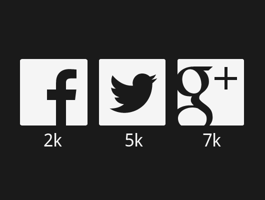 Social Media Icons Black and White