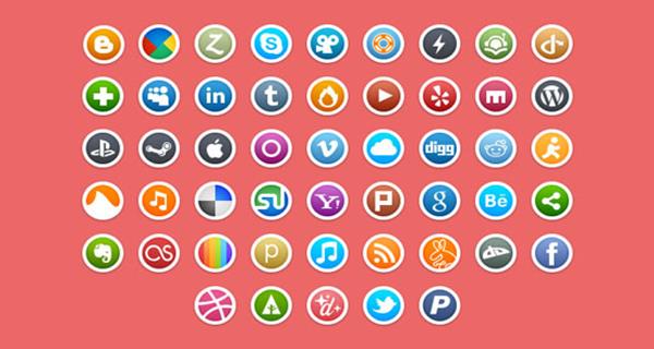 Social Media Icons Circle