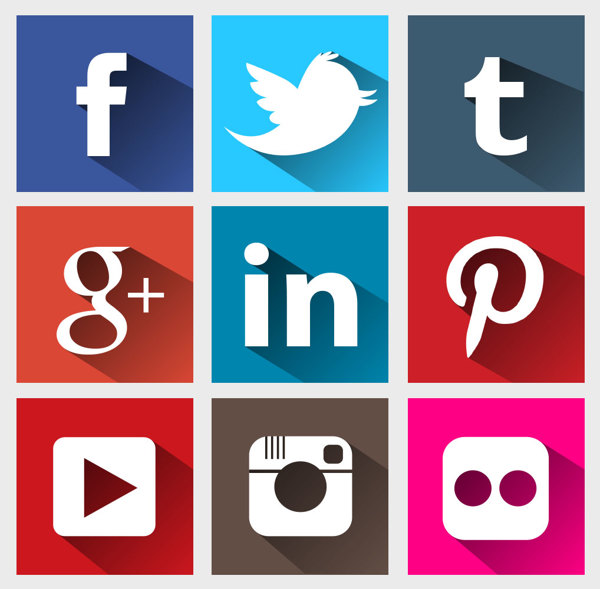 Social Media Icons Flat