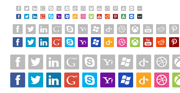 Social Media Icons PSD
