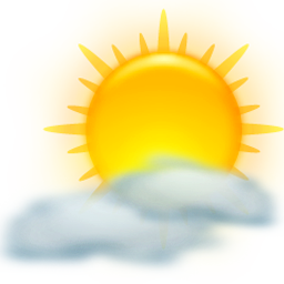 Sun and Cloud Weather Icon