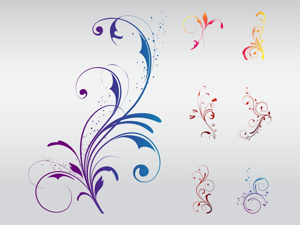 Swirly Flower Designs