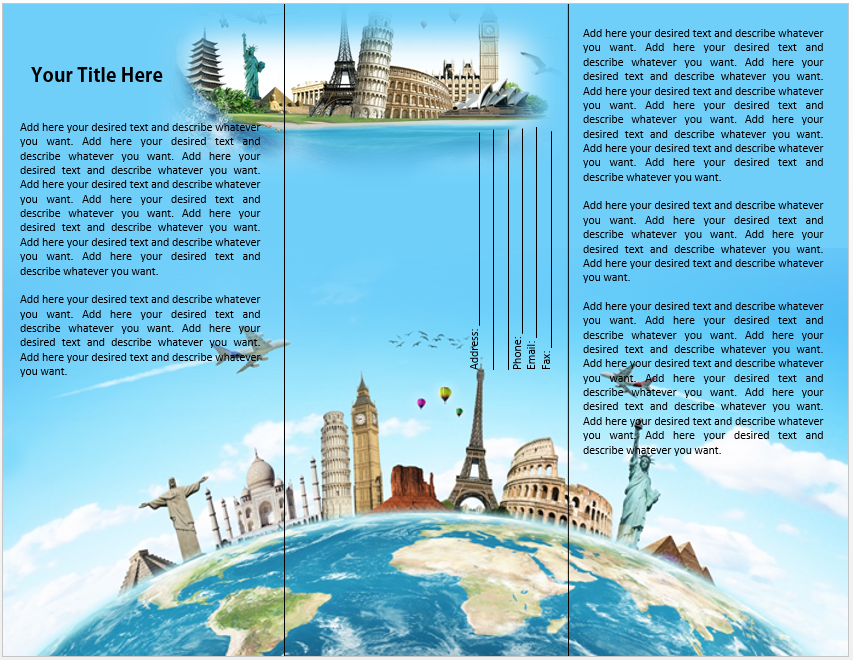Travel Brochure Templates Microsoft Word