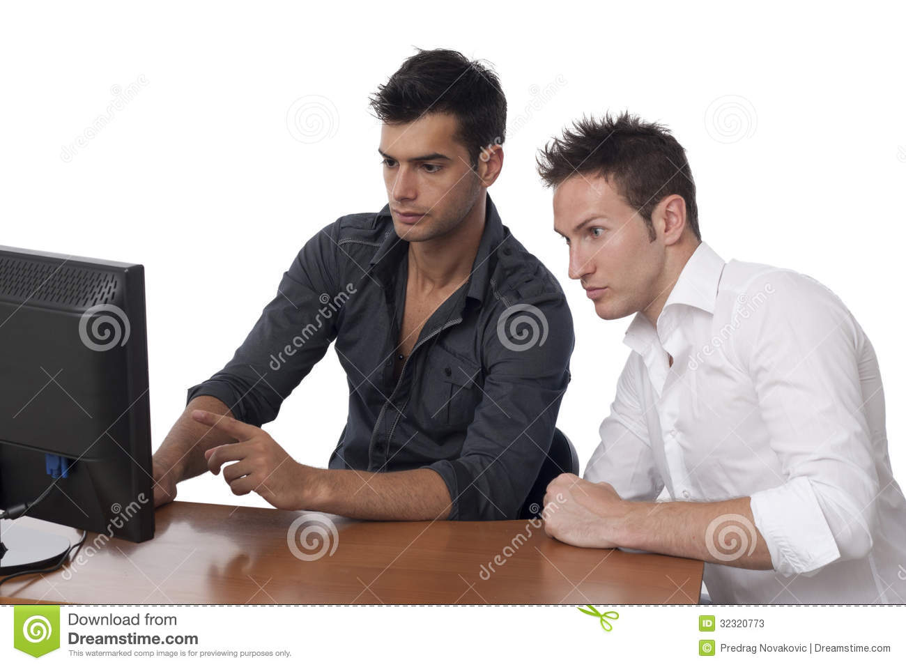 Two Guys Working in the Office